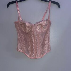 Pink Corset Lace Top
